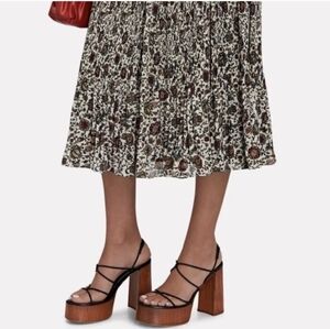 GIA BORGHINI Elegant Black Platform Sandals